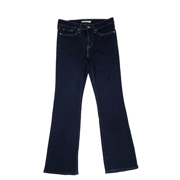Levis 315 Shaping Bootcut Women Sz 27 Dark Wash Denim Jeans Classic Stretch EUC - Picture 1 of 10